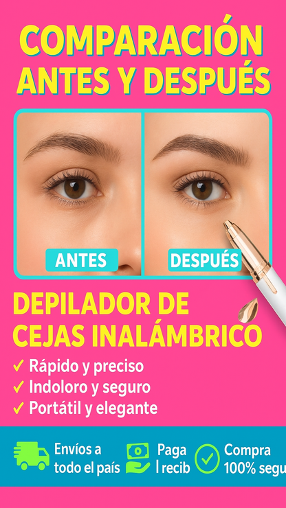 InstaBrow™ – Depilador de Cejas Recargable ✨ Precisión y Estilo en Segundos