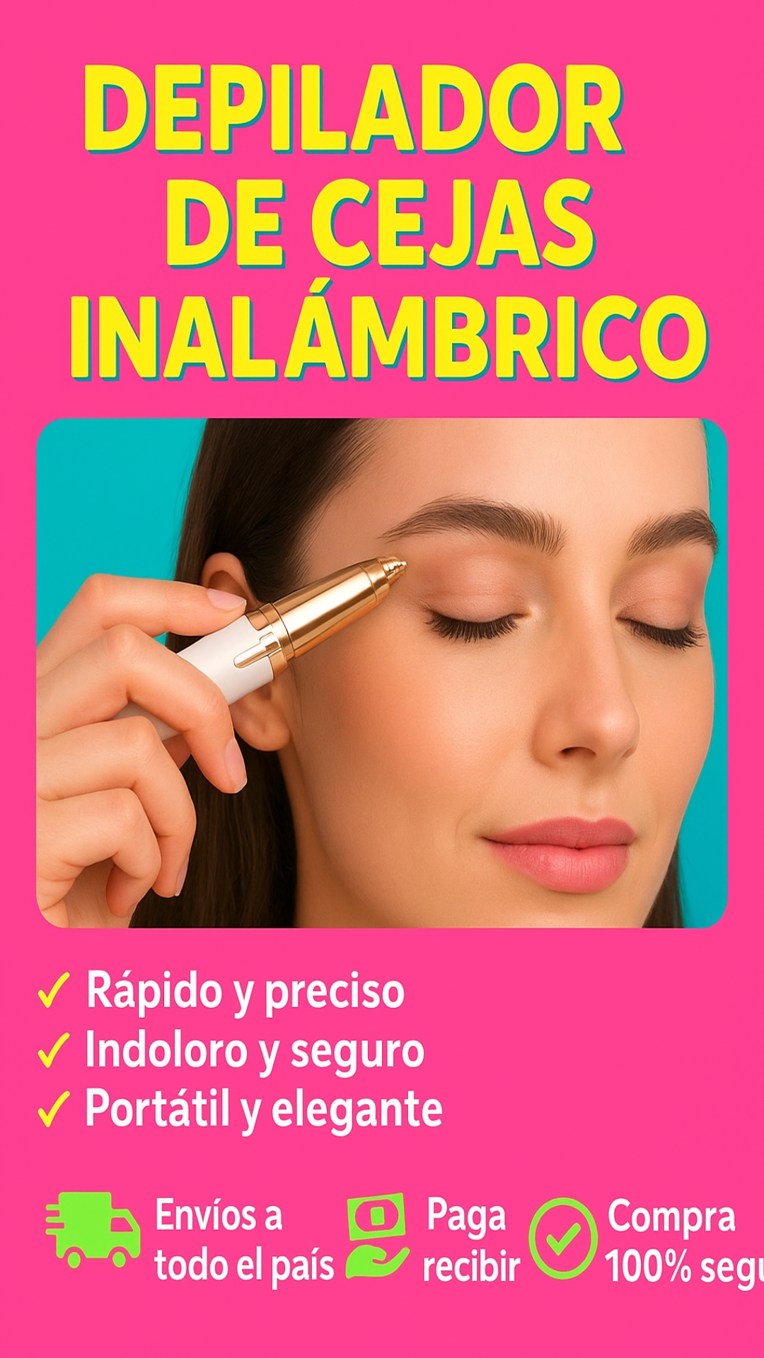InstaBrow™ – Depilador de Cejas Recargable ✨ Precisión y Estilo en Segundos