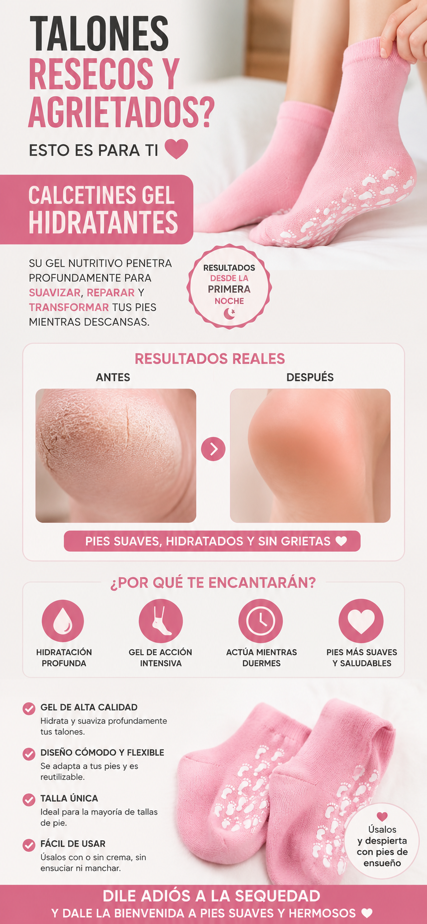VelourDerm® - CALCETINES DE GEL HIDRATANTE