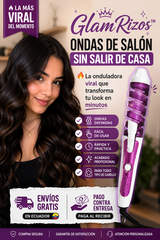 💜 GlamRizos™ ✨ Ondas Perfectas con Estilo de Salón