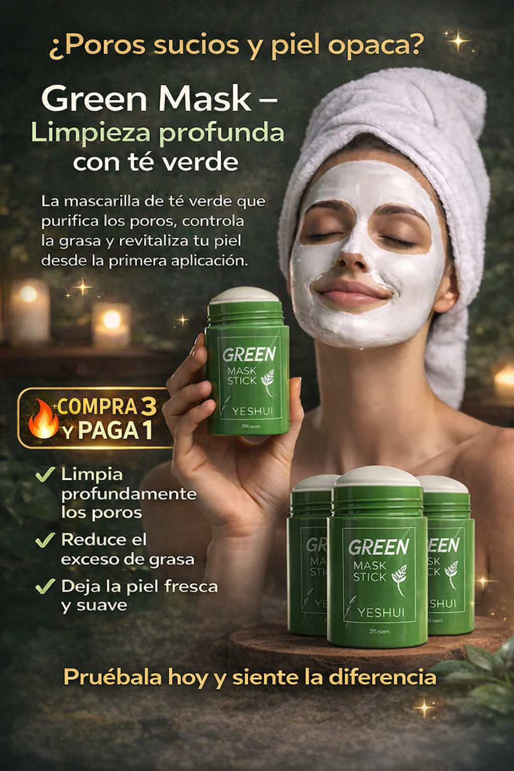 Green Mask Spa® 🟢 3 mascarillas por el precio de 1 😱