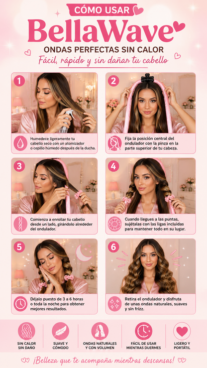 💕 BellaWave™ -Despierta con Ondas Perfectas, Naturales y Sin Calor