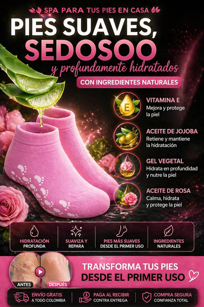 VelourDerm® - CALCETINES DE GEL HIDRATANTE