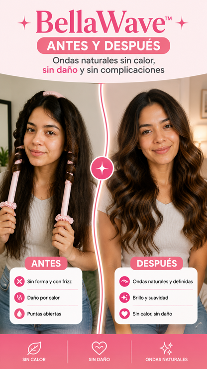 💕 BellaWave™ -Despierta con Ondas Perfectas, Naturales y Sin Calor