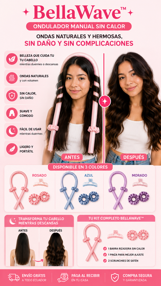 💕 BellaWave™ -Despierta con Ondas Perfectas, Naturales y Sin Calor