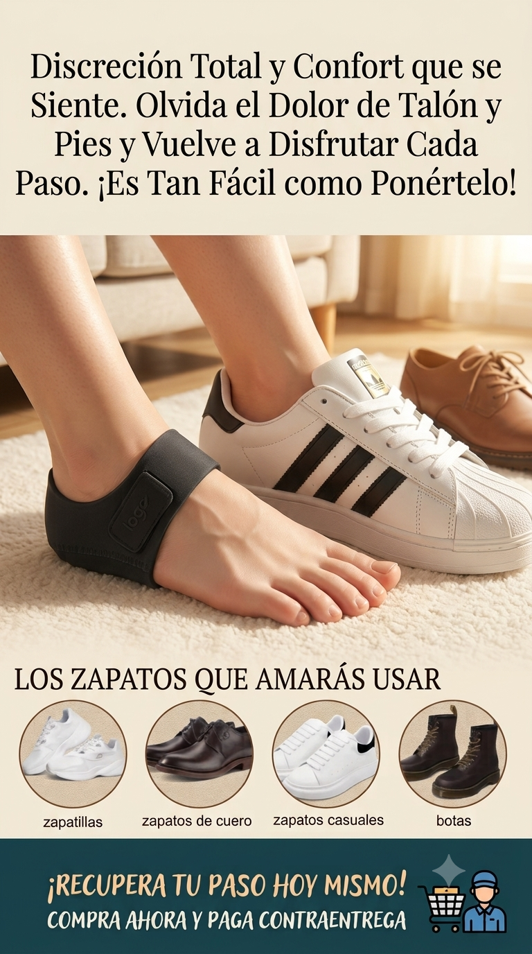 FlexHeel™ Soporte flexible para aliviar talones cansados.