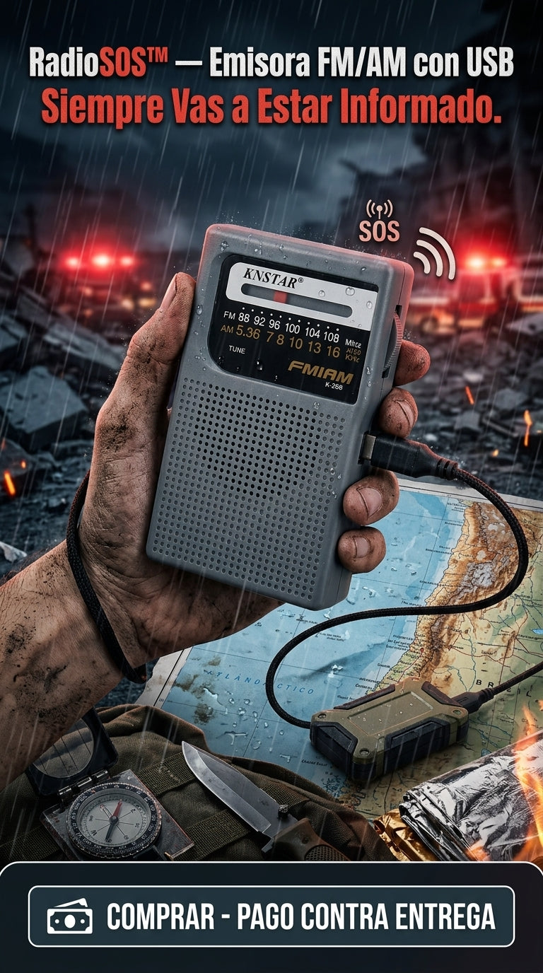 RadioSOS™ — Emisora FM/AM con USB, Siempre Vas a Estar Informado