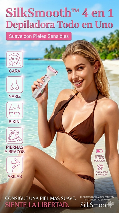 SilkSmooth™ 4 en 1 – Depiladora Todo en Uno para una Piel Suave
