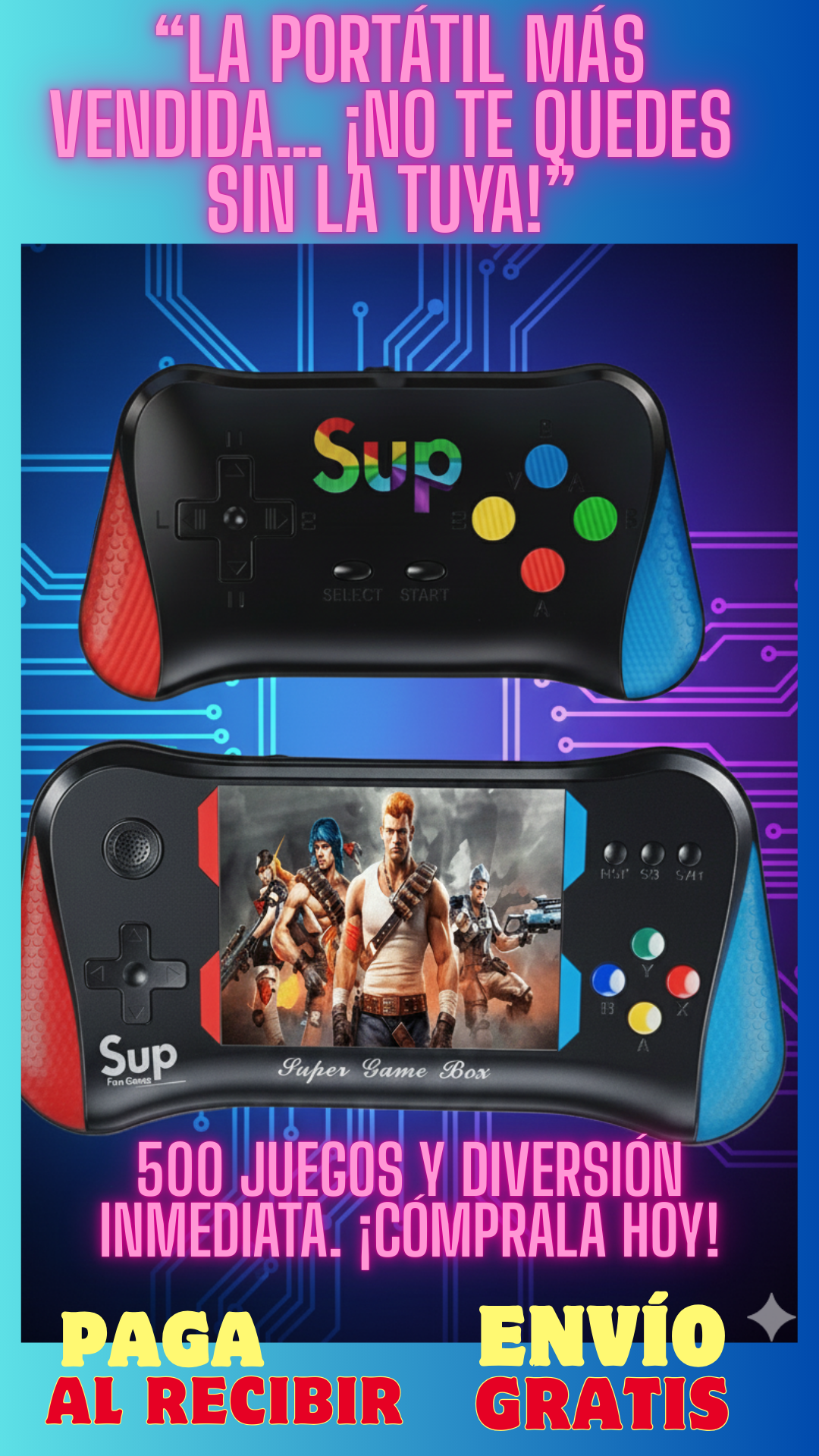 RetroPlay 500® — La consola portátil con 500 juegos para toda la familia