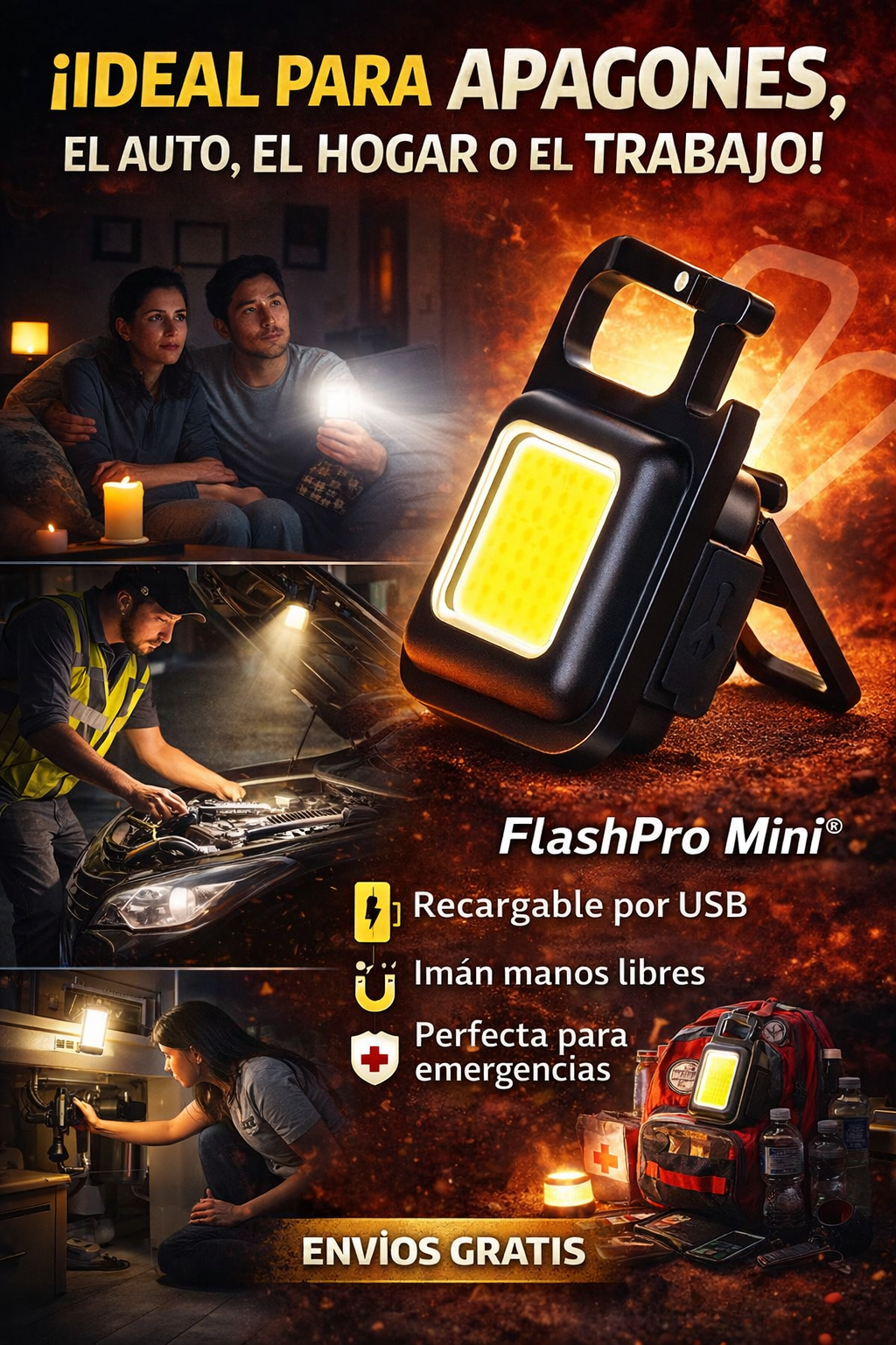 🔦 FlashPro Mini® Linterna LED Ultra Potente y Recargable