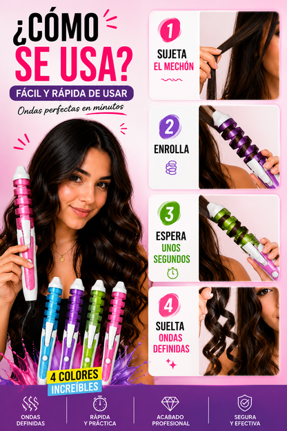 💜 GlamRizos™ ✨ Ondas Perfectas con Estilo de Salón