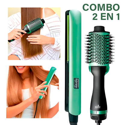 DuoStyle™ – Cepillo Secador + Plancha ✨ Tu look perfecto en minutos 💖